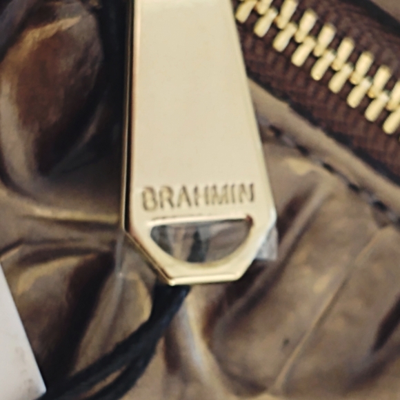 Brahmin Designer Jane Compact Leather Wallet in Coffee Melbourne New with Tags - Picture 4 of 7